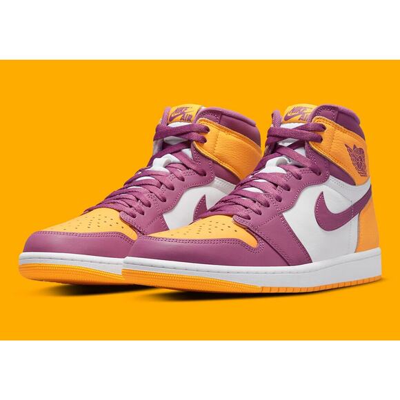 Air Jordan Retro High OG GS Brotherhood Gold Bordeaux 575441 706